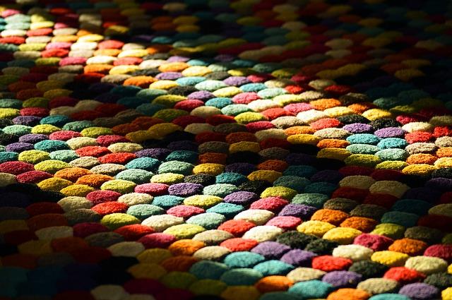 Magnifique tapis arc en ciel