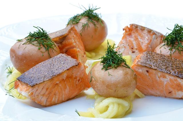 Darnes de saumon aux légumes