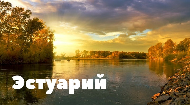 Rivière au coucher du soleil